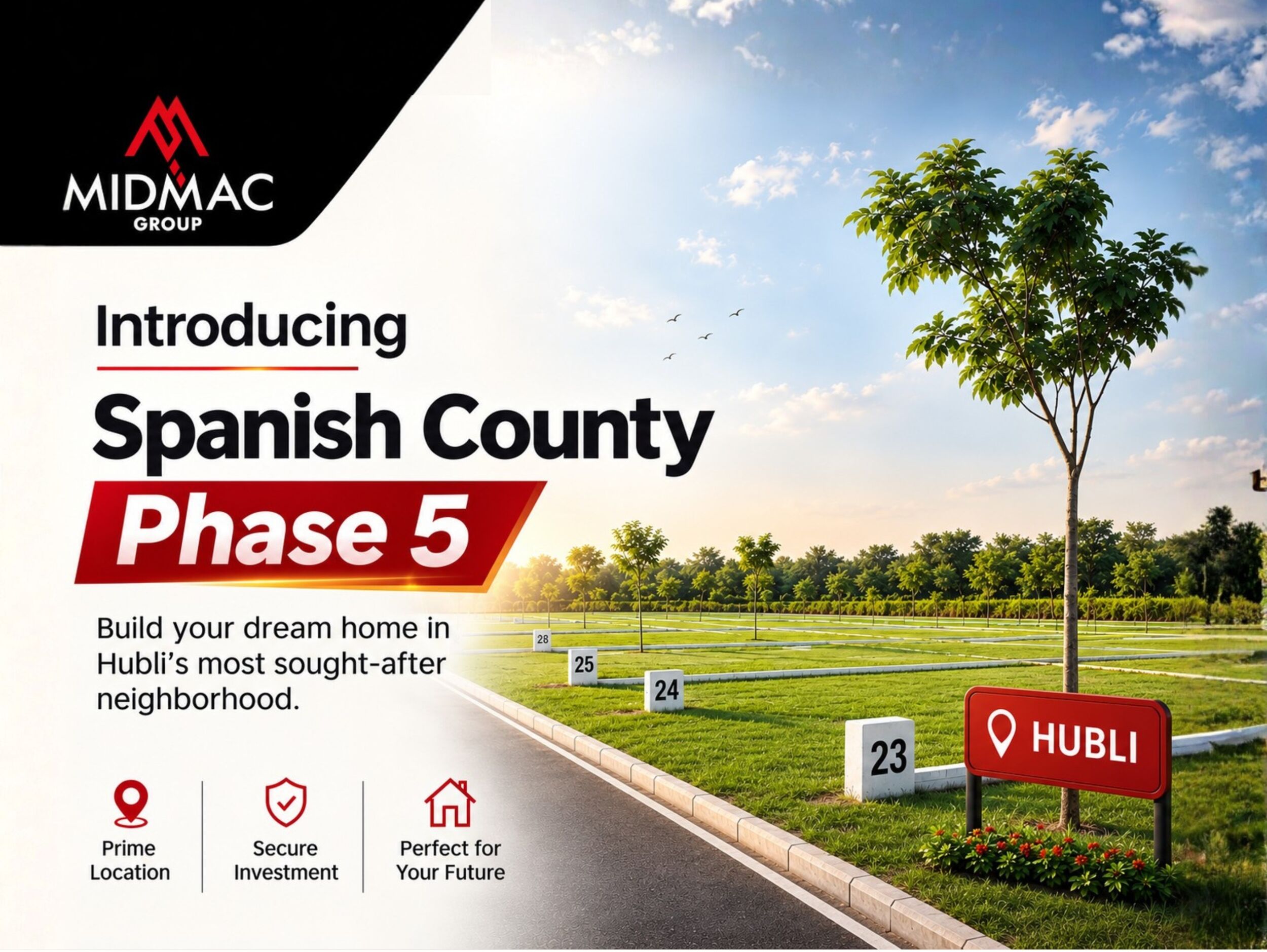 Plots for Sale in Hubli: Midmac Group, a Trusted Real Estate Developer in Hubli, Introduces Spanish County Phase 5